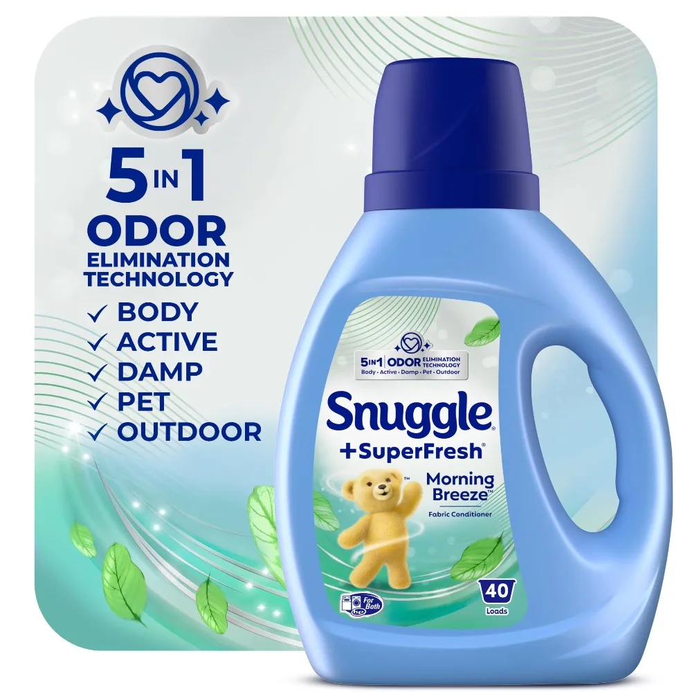 Liquid Fabric Softener and Odor Eliminator Fresh Morning Breeze Scent for 40 Loads Laundry