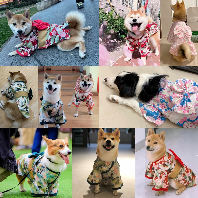 Imagem -03 - Japonês Quimono para Roupas de Cão Shiba Inu Cabolsa Camisa do Cão Natal Páscoa para Animal Estimação Férias Cosplay Traje Husky Alaska Conjuntos de Cães