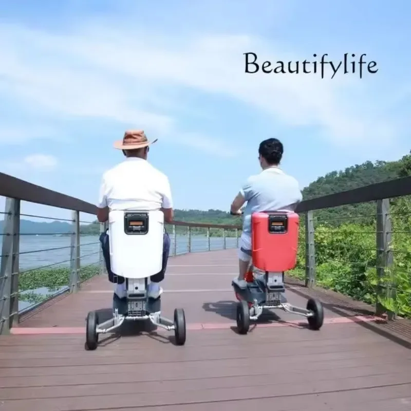

BJ Travel Remote Control Folding Electric Car Luggage Scooter By Plane Elderly Battery Car