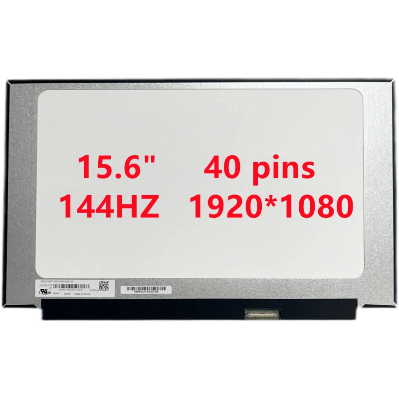 

15.6" LED LM156LF2F01 LM156LF2F02/03 N156HRA-EA1 NV156FHM-N4K NV156FHM-N4G NV156FHM-N4N EDP 40 Pins 144HZ IPS Screen FHD