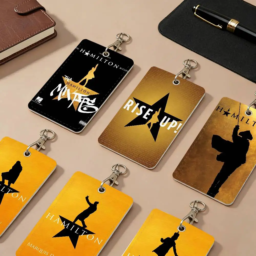 American Musical H-Hamilton Vintage PU Leather Card Holders Anti-lost Protective Cover Cases Cards