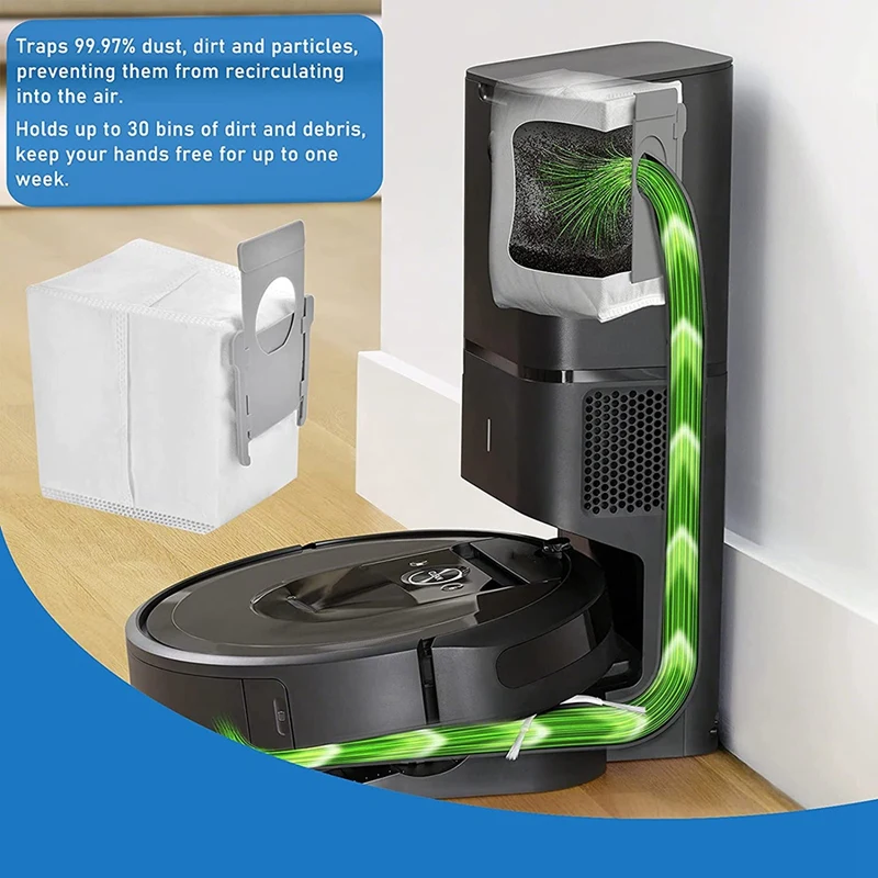 6個の真空バッグと4個のHEPAフィルター,Roomba i7 j7 j7 i3 i3 i4 i4 i6 i6 i & jシリーズと互換性があります