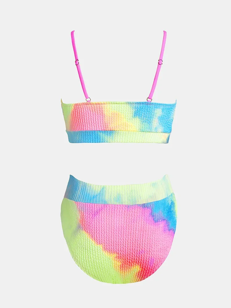 UETEEY Sexy Spaghetti Strap Tie Dye Bikini 2 Piece Set Women Split Beach Vacation Bikinis 2025 New Summer Swimwear Bikinis Set view 5
