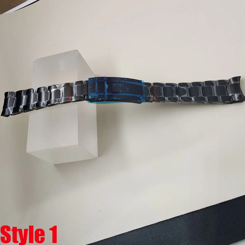 VK63 حركة حالة 39 مللي متر الرجال تعديل قوس قزح حلقة كوارتز ساعة توقيت ساعة إلكترونية مضيئة حاوية من الفولاذ المقاوم للصدأ