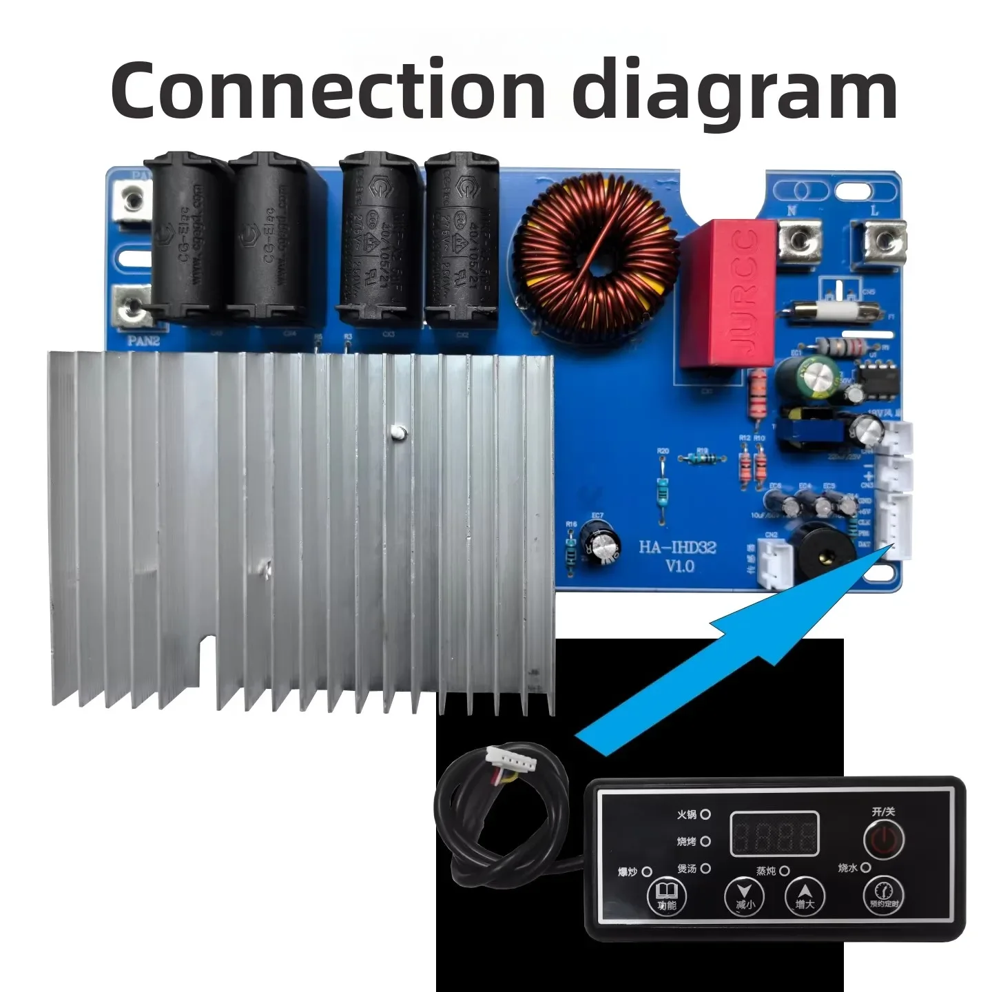 Jiqi new 3500W high-power household induction cooker main board modified button control maintenance board