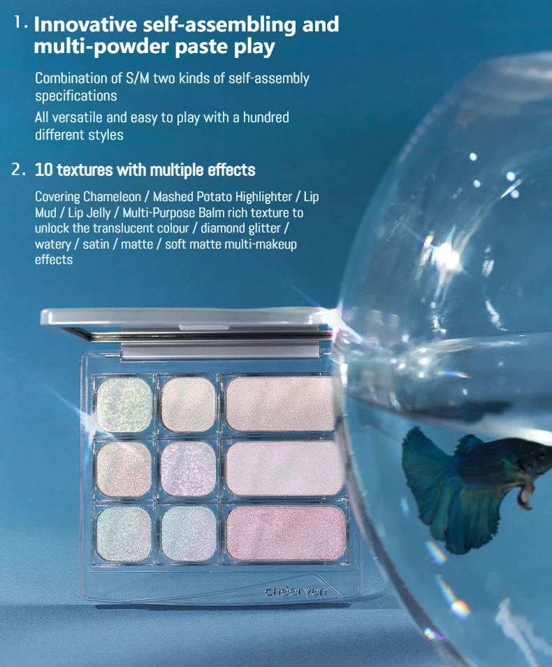 Qianyan Single Chameleon Eyeshadow Pearlescent Matte Powder Cream Shimmer Cheeryep Disk Shadow Multipurpose Blusher Highlight view 5