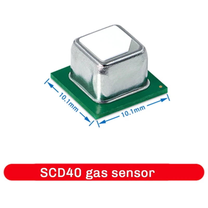 وحدة استشعار الغاز SCD40 تكتشف درجة حرارة ورطوبة ثاني أكسيد الكربون في اتصال I2C بمستشعر واحد