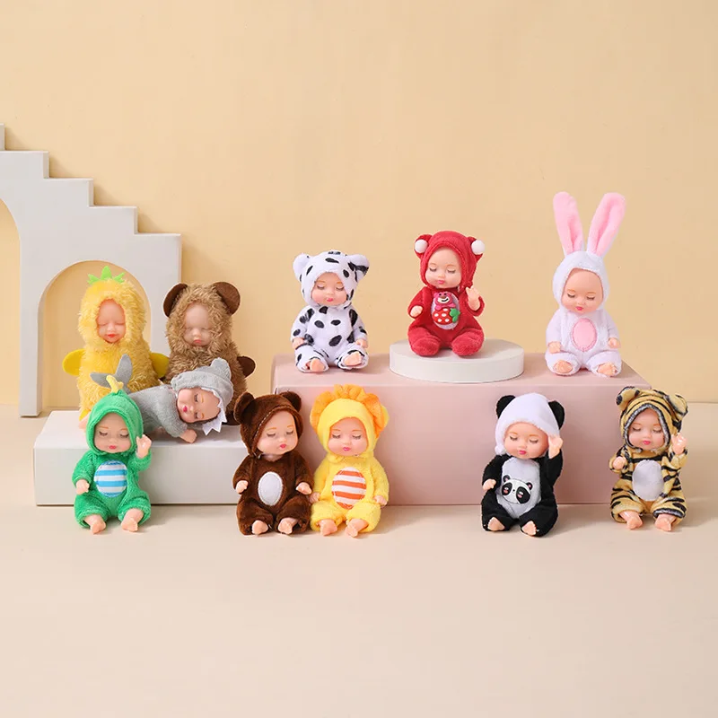 미니 귀여운 유니콘 수면 다시 태어난 인형, 만화 동물 시리즈, BJD 시뮬레이션 다시 태어난 인형, 아기 대화형 장난감, 생일 선물