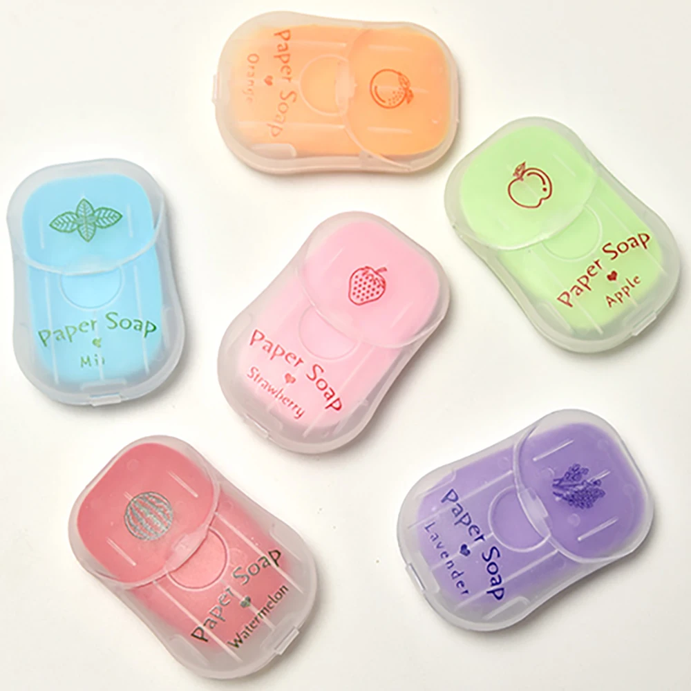 صفائح صابون اليد المحمولة للسفر | مناديل تنظيف تذويب | خالية من الكحول | أثناء التنقل 50 ورقة/صندوق #5