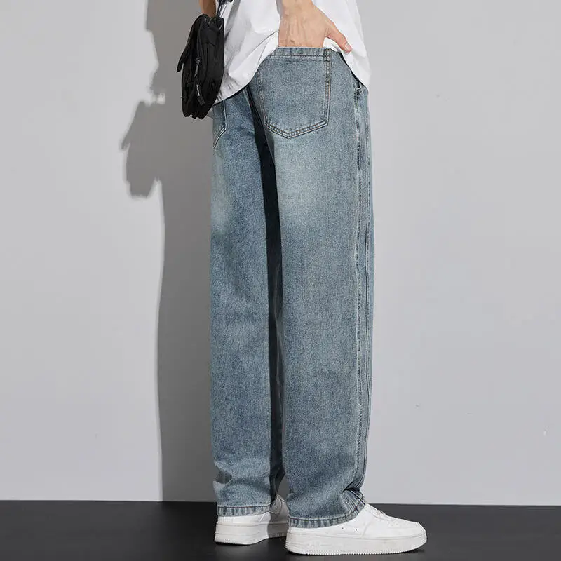 السراويل الرجالية السراويل الرجالية Y2K الملابس الفضفاضة الجينز الرجال الجينز الشباب الزي موضة معطف الشتاء الخريف ملابس كاجوال جديد #3