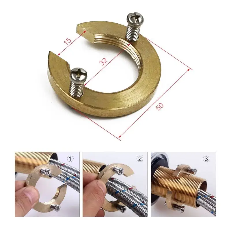 Faucet Installation Fastener Wash Basin Faucet Fastener Nut Kitchen Bathroom Circlip Washer Antiloosening Faucet Fixing Tool Set