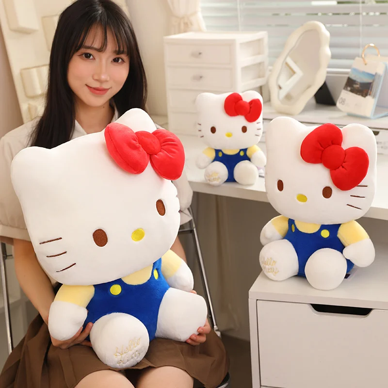 Sanrio Hello Kitty pluche klassieke zithouding speelgoed zacht en schattig lichaamskussen pop