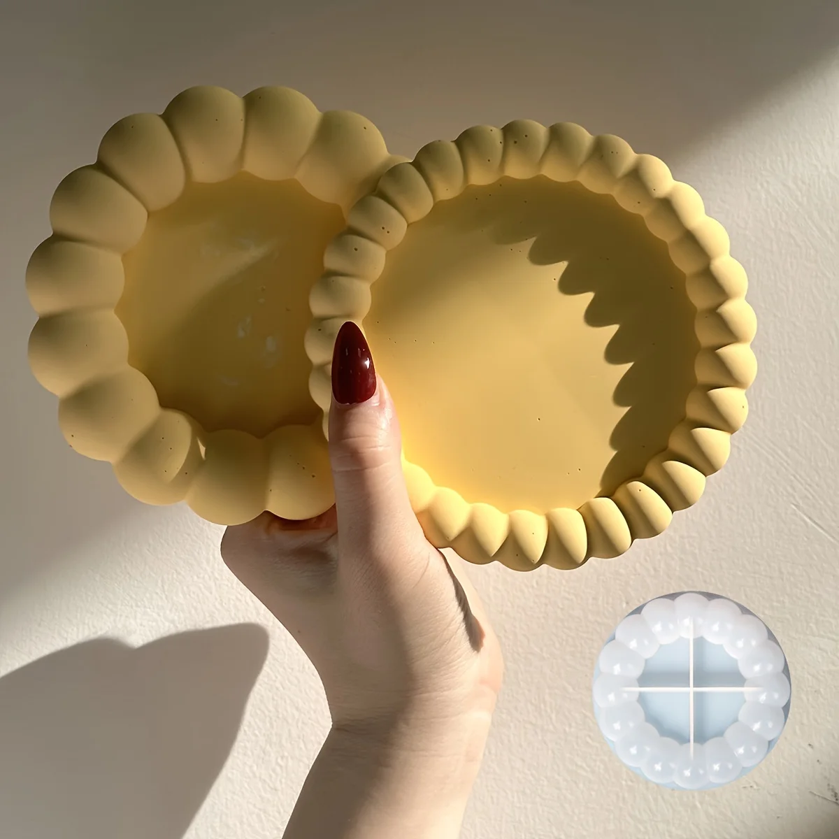 Round Bubble Coaster Silicone Molds for DIY Epoxy Jewelry Storage Tray, Plaster Tray, Cement Cup Pad, Injection Resin Mold