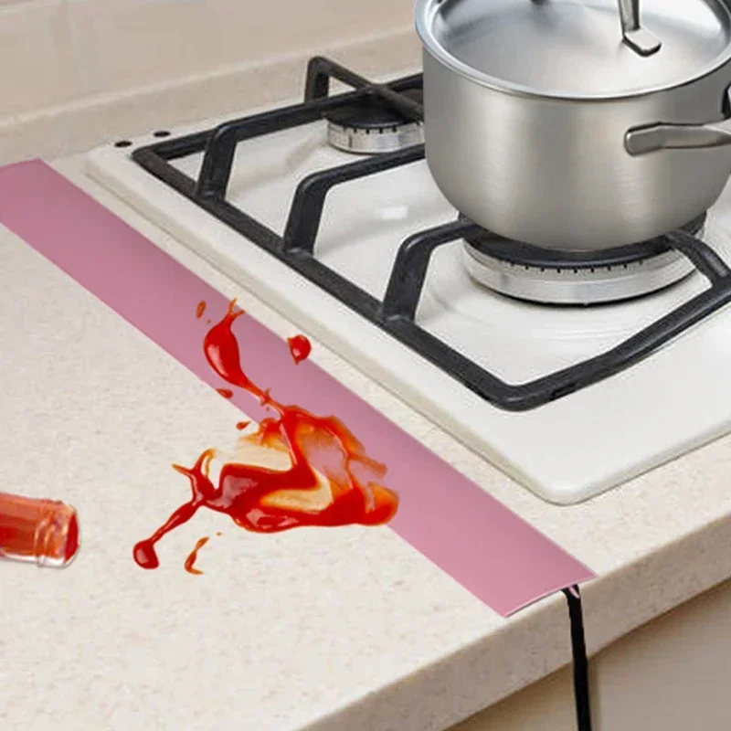 21inch Silicone Stove Counter Gap Cover Kitchen oil and stain proof seal strip Sealing strip for valve seat Gap Filler Between