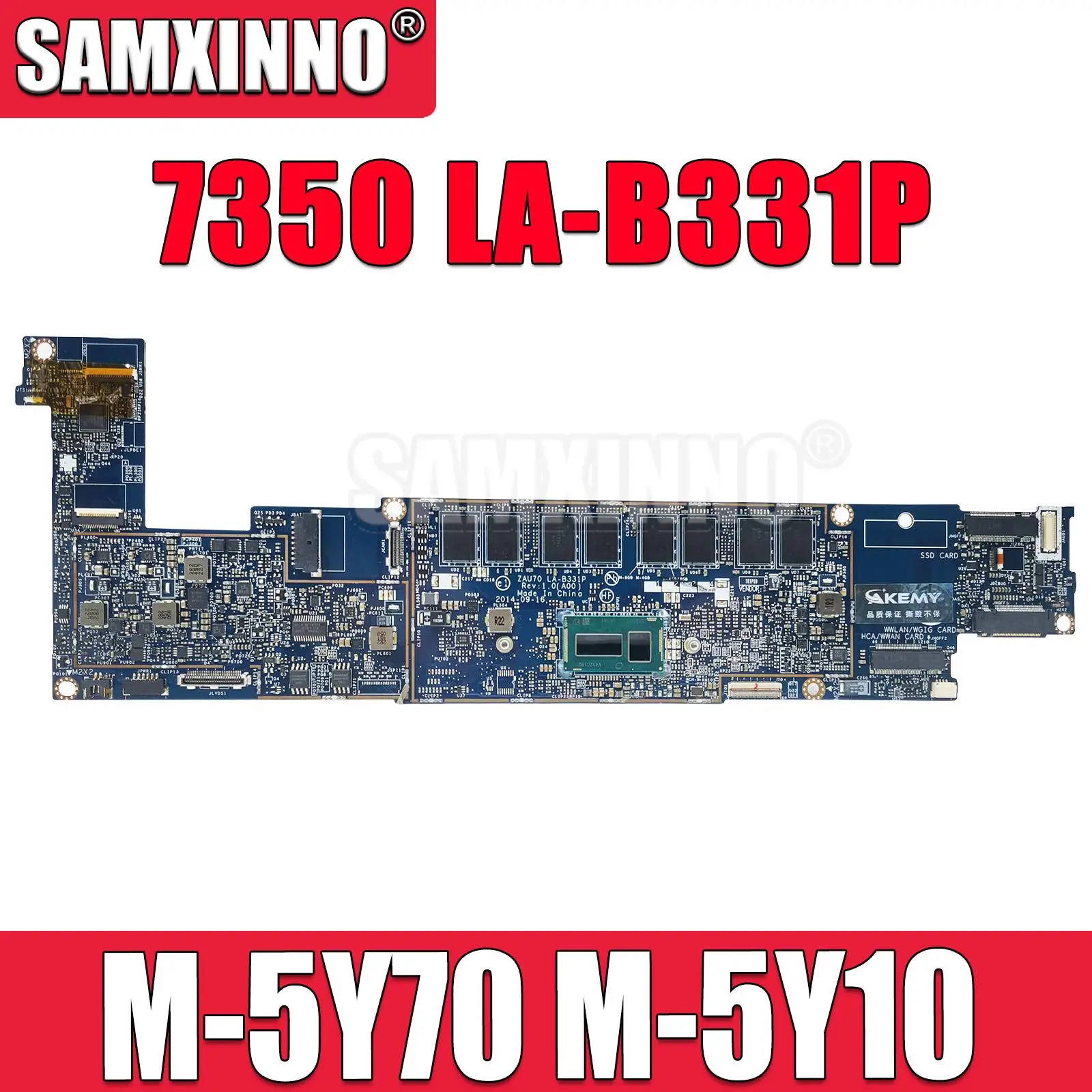 

For DELL Latitude 7350 LA-B331P Notebook Mainboard CN-0057NK 0J97J1 Motherboard M-5Y70 M-5Y10C with 4G/8G RAM 100% work