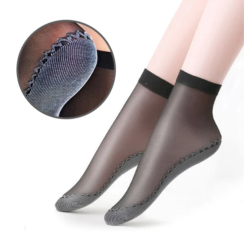 

5Pairs New Summer Velvet Silk Women Socks Pack Cotton Bottom Soft Fashion Ultrathin Breathable Transparent Sexy Socks Set