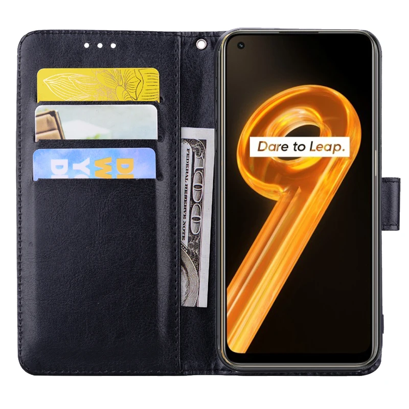 Flip Cover For Realme 9 Case Magnetic Card Wallet Leather Stand Phone Hoesje Etui Book On For Realme RMX3521 Realme9 4G Case Bag