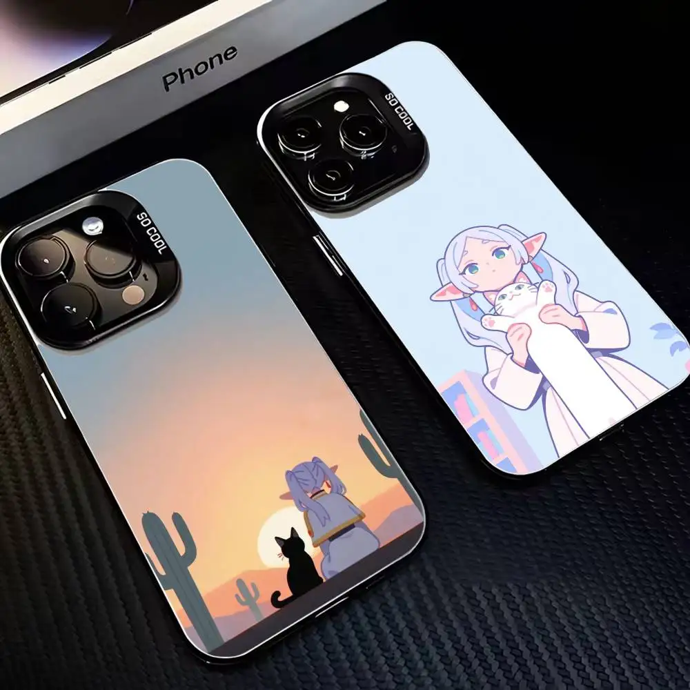 

Anime Frieren Beyond Journeys End Phone Case For iPhone17,16,15,14,13,12,11 Plus,Pro Max Black Matte Shockproof Cover