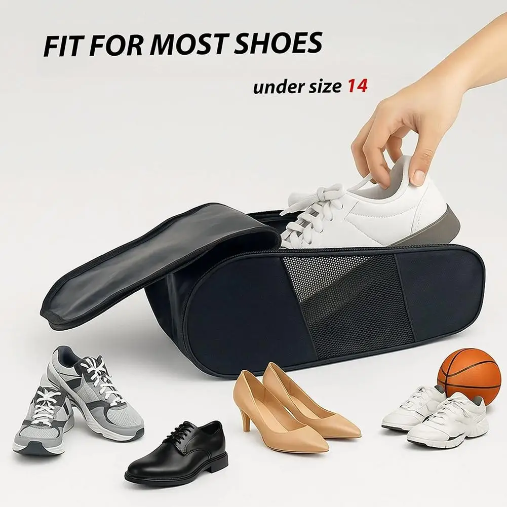 

Portable Golf Shoe Bag Oxford Cloth Shoe Carrier Bags Breathable Lightweight Golf Handbag Dustproof Football Tennis Shoe Bag