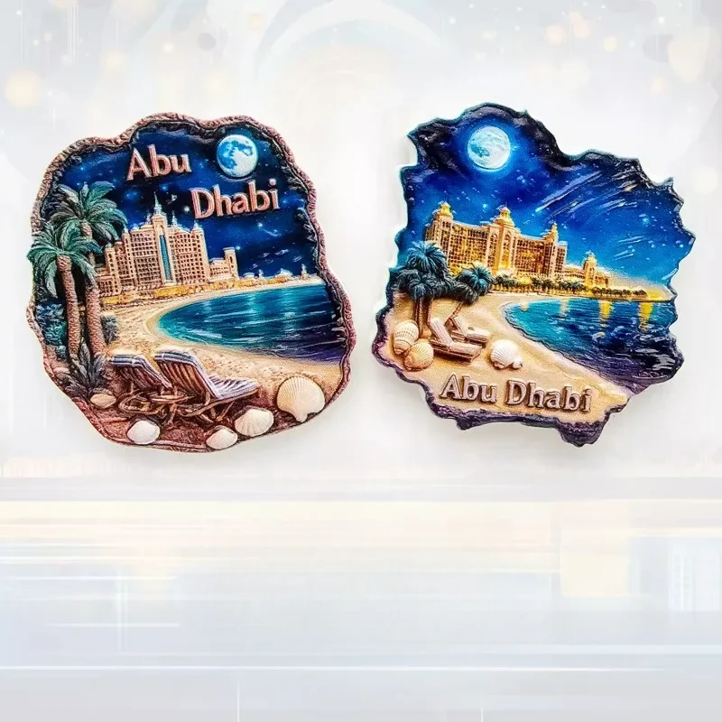 The United Arab Emirates Fridge Stickers the Middle East Travel Souvenirs Abu Dhabi Fridge Magnets Home Decoration Wedding Gifts