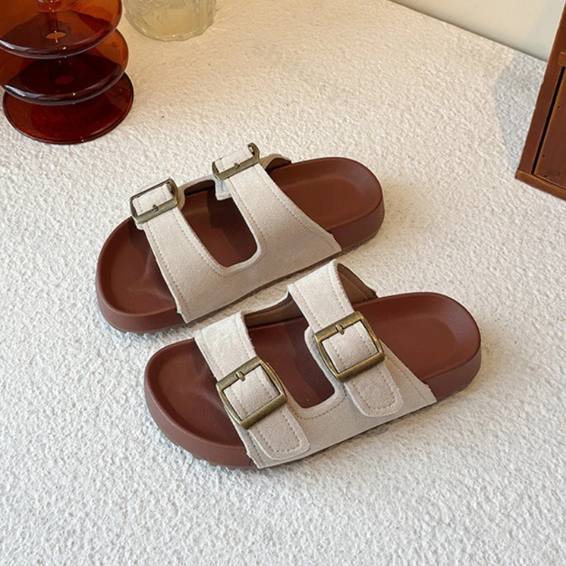

Children's Slippers 2025 Summer New Trend Girls Fashion Open-toe Shoes Non-slip Simple Kids Boys Causal Flat Beach Slippers