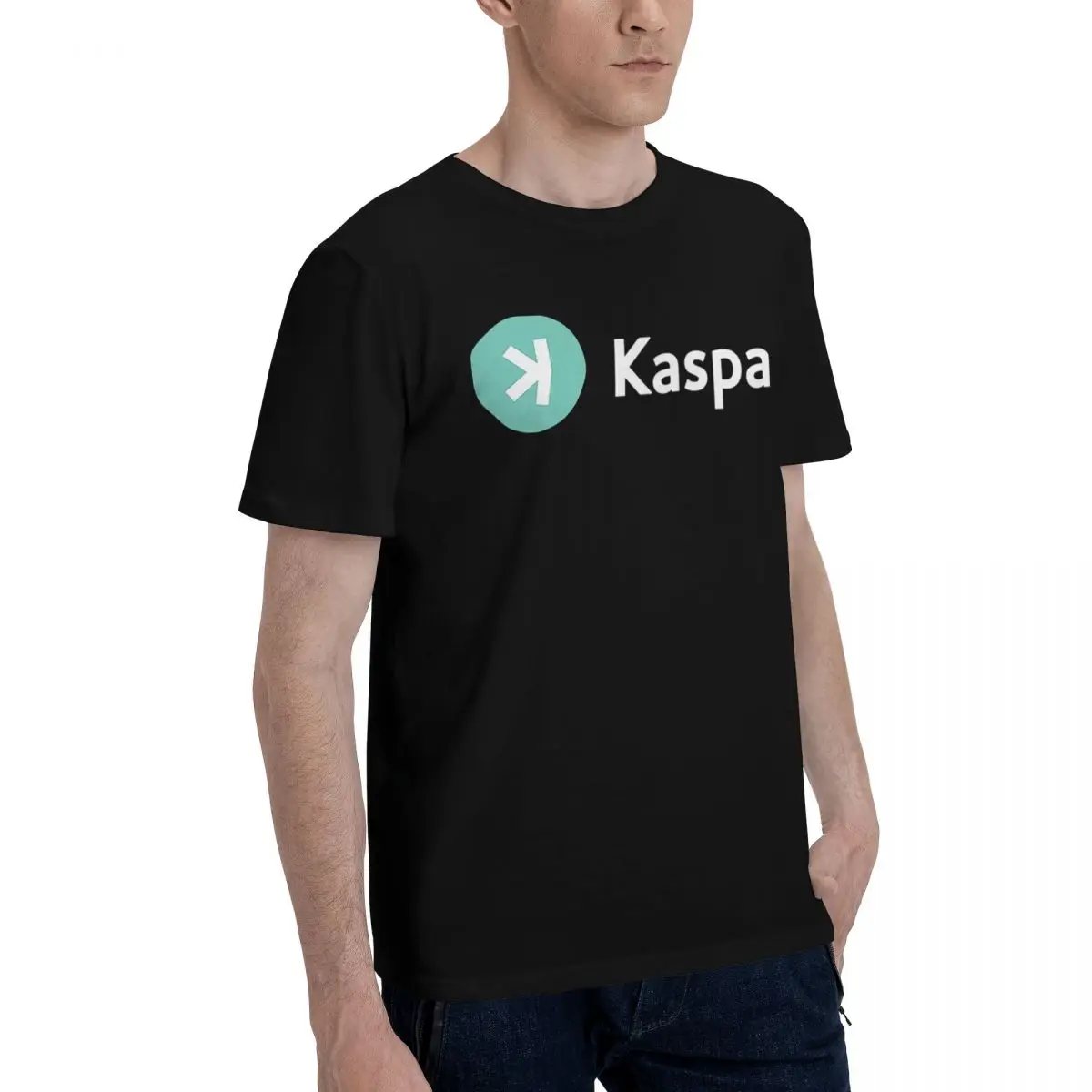 EUKaspa Crypto 100% قطن كاجوال مريح للتنفس جديد في بلايز وتي شيرتات ملابس الرجال