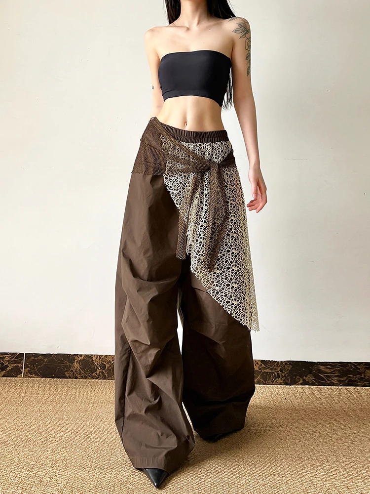 Y2K Vintage Pants American Retro Women Gothic Style Trousers High Waisted Casual Wide Leg Harajuku Subculture Fashion Autumn New