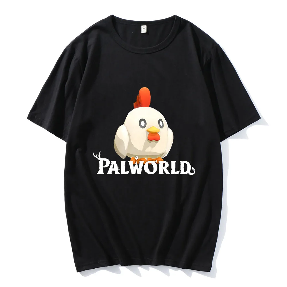 Palworld T-shirts Cartoon Print Cute Tee-shirt For Spring/Summer Round Neck Pure Cotton Tshirts Camisetas Women/Men Tees Top