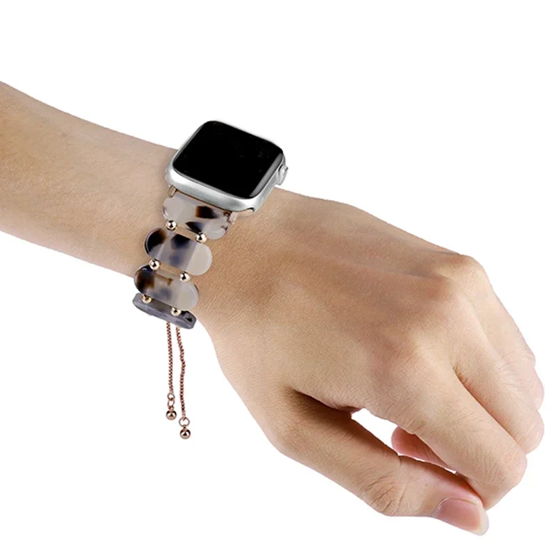 حزام من الراتنج لساعة أبل ، سوار حلقة لسلسلة iWatch 7 ، 6 ، SE ، 5 ، 4 ، 10 ، 9 ، 8 Ultra ، 49 ، 44 ، 45 ، 40 ، 41 ، 42 ، 46