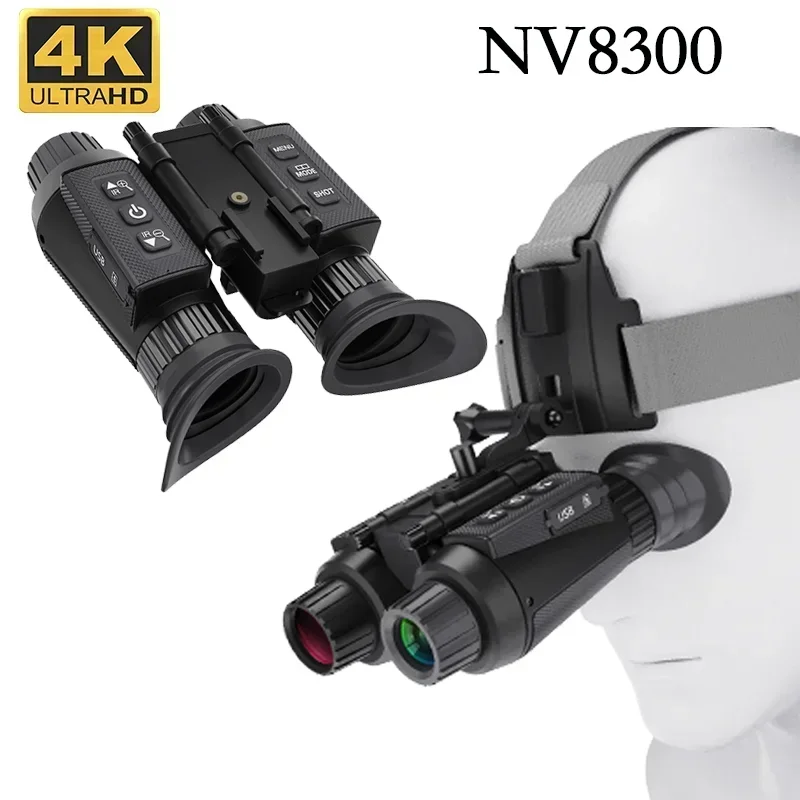 2026 NV8300 Super Light HD 36MP 3D Binoculars Telescope 8X Digital Zoom 300M 7 Levels Infrared Night Vision Camera For Hunti