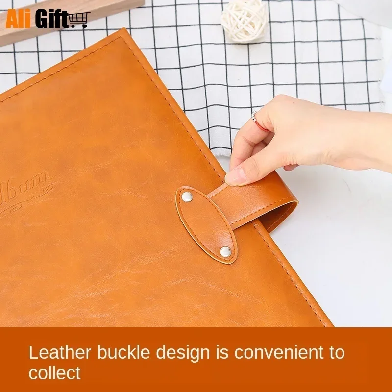 6 Inch 800 Pockets Insert  PU Leather Photo Album Large Capacity Family Baby Wedding Foto Albums Picture Book Gift for Friends