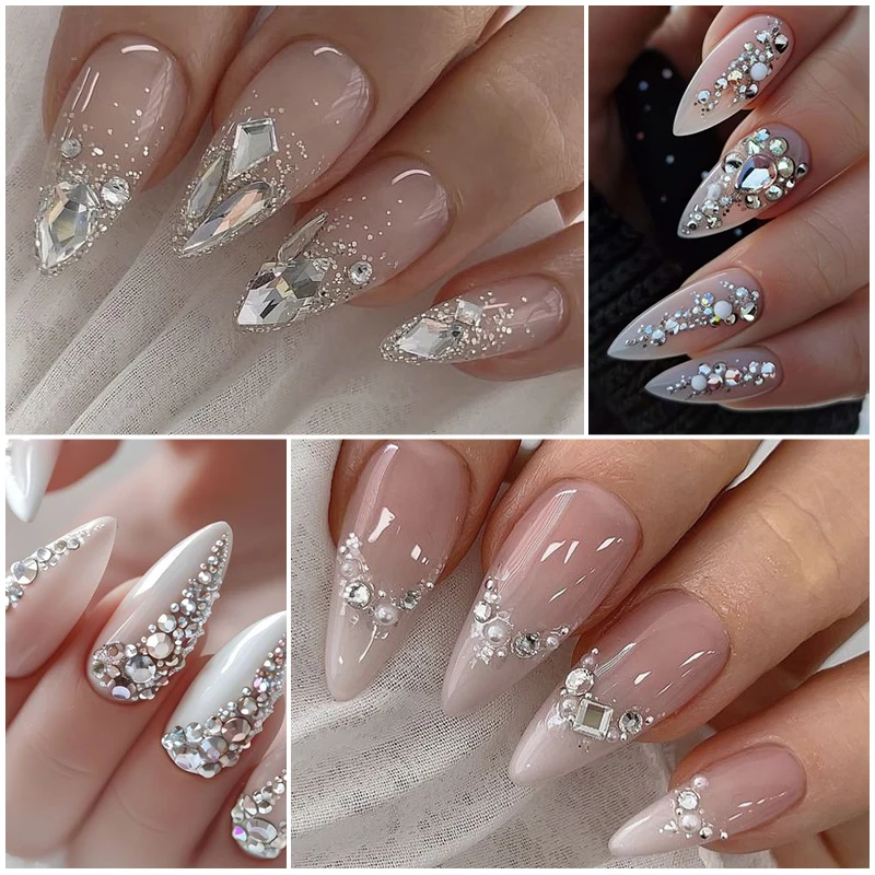 1/2 pz 12 ml Nail Strass Gel Smalto Per Unghie Super Forte Colla Strass Per Unghie Fascino 3D Unghie Bling Decorazione Gemme FAI DA TE