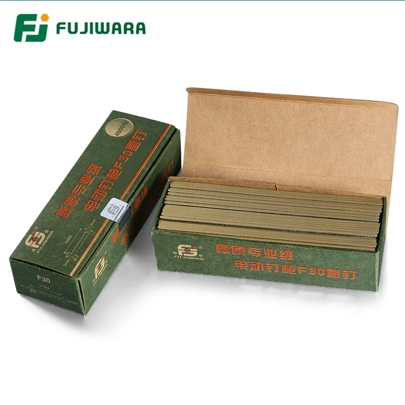 FUJIWARA Electric Pneumatic Nail Gun Straight Nail, U-nail, F15/F20/ F25/ F30(15-30MM) 422J U-(4mm width,22mm length)