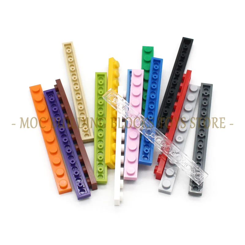 أجزاء لوحة MOC لبناء الطوب ، 1x10 ، تصنعها بنفسك ، التنوير ، التعليم الإبداعي ، متوافقة مع الملحقات ، اللعب