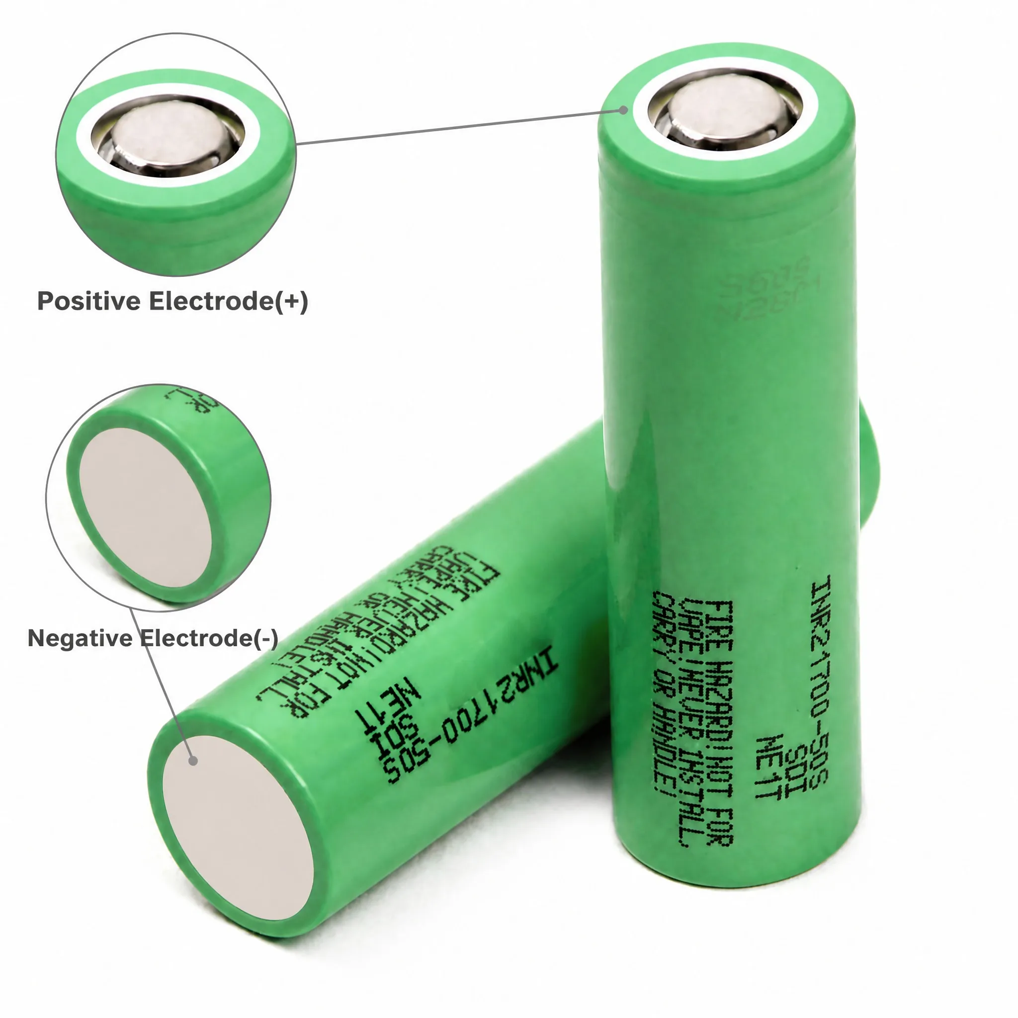 Victpower INR21700-50S Lithium-Ion Battery with 5000mAh Capacity 21700 Dimensions and Powerful 5C 25A Discharge Rate For Ebike