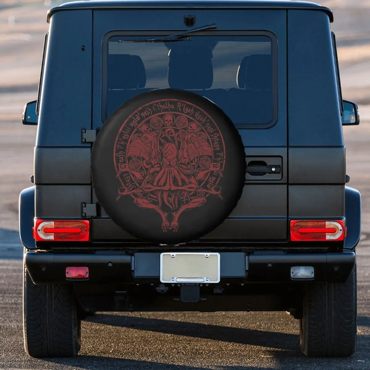 The Idol - Cthulhu Red Variant Spare Tire Cover for Jeep SUV RV 4WD Vehicle 4x4 Wheel Protector Covers 14