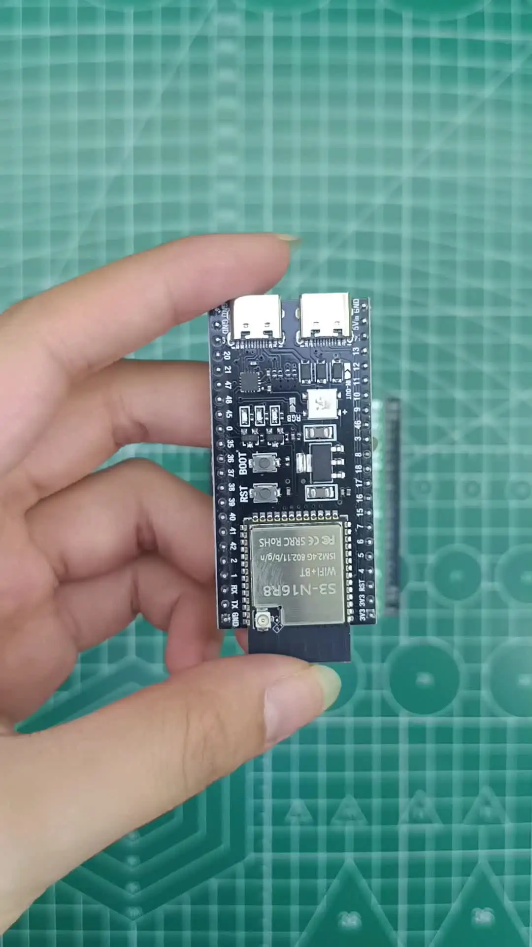 ESP32-S3 Development Board with Expansion Adapter Kit 2.4G Wifi BT Module MCU ESP32-S3WROOM1 N16R8 44Pin Type-C ESP32S3