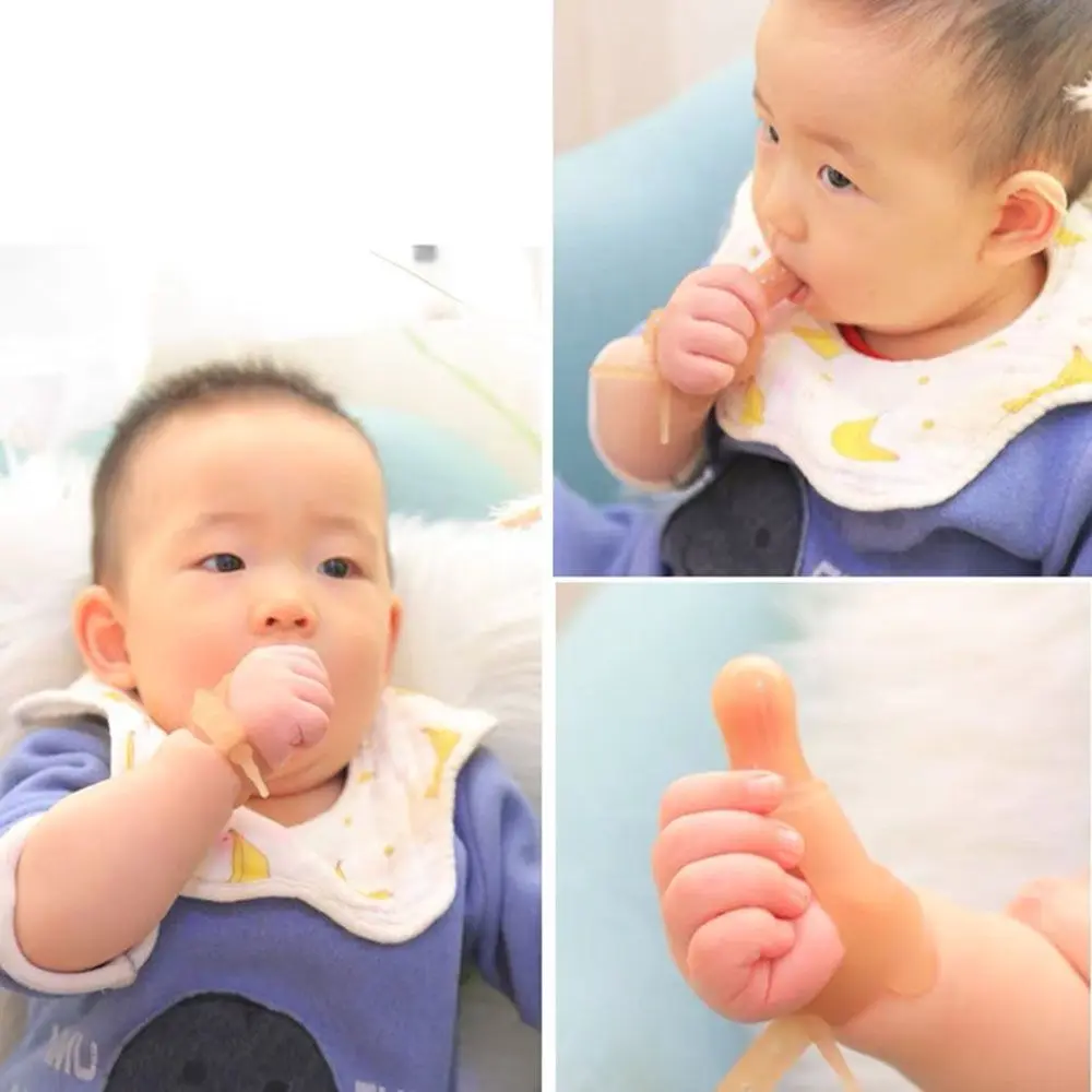 Silicone Teether Baby Sucking Finger Braces Anti-eating Finger Thumb Gloves Bite Finger Braces Baby Finger Cots Finger Orthosis