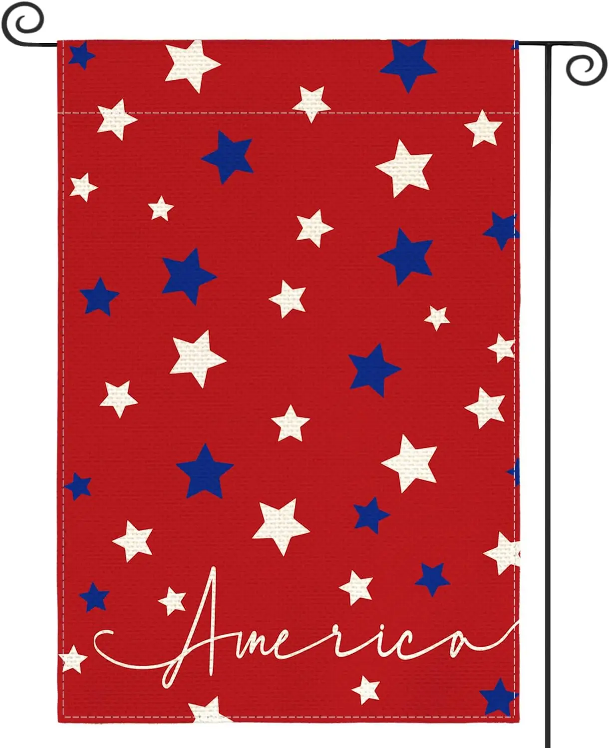 AVOIN colorlife 4th of July America Garden Flag 12x18 Inch Double Sided Outside, Independence Day Patriotic Stars Yard Outdoor D