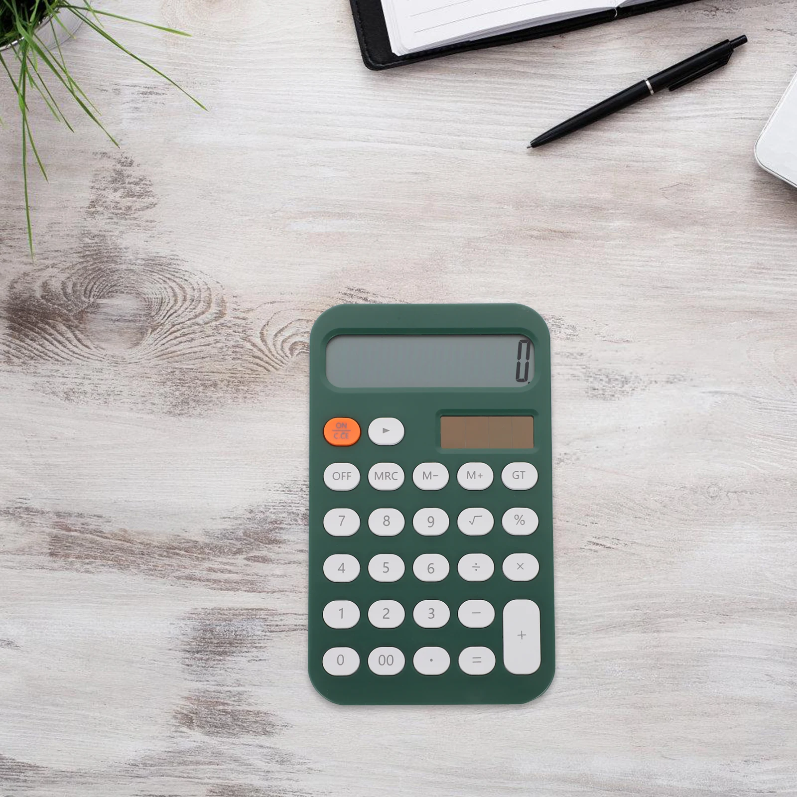 

Portable Calculator 12 Small Cute Desk Dark Green Lightweight Math Physics Classroom Office Student Digital Tool
