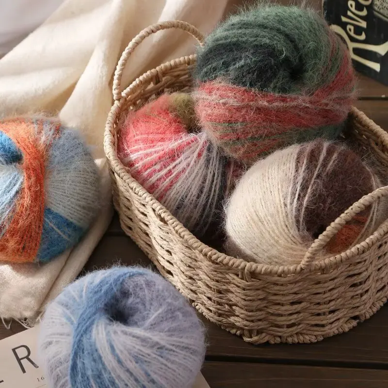 

Xuebao Gradient Yarn, Plush Yarn, Wool Yarn, Soft, Warm and Comfortable, Suitable for Knitted Scarf, Gloves, Hat, Blanket, Shawl, Knitting Material, One Bag = 3 = 300g