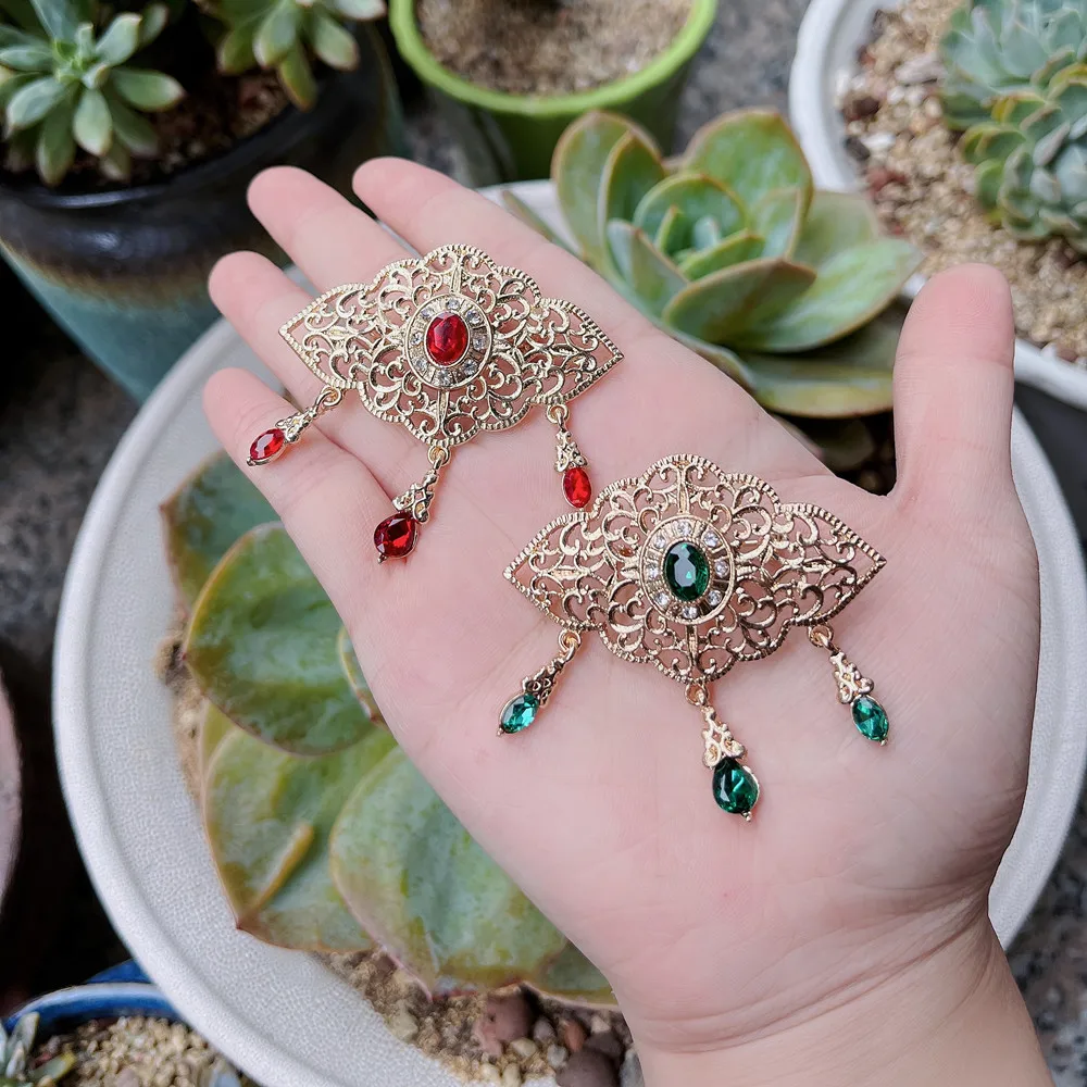 Fashion Gold Color Arabic Brooch for Delicate woman Morocco Caftan Fashion Style Wedding Jewelry Romantic Gift