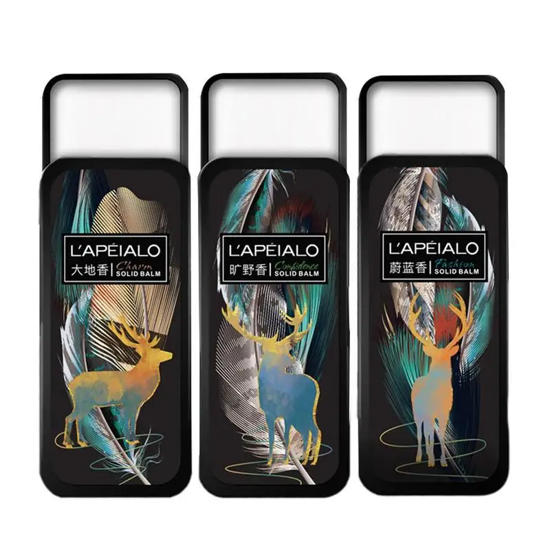 Colonia sólida de larga duración para hombres, bálsamo concentrado de estilo de impresión china, aroma de natación de medianoche, Colonia Natural, 3