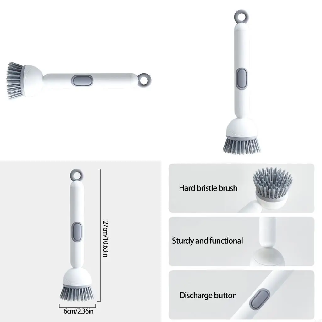 Silicone Dish Brush Oil Resistant Scrubber For Pots Pans Kitchen Cleaning Tool X3UC
