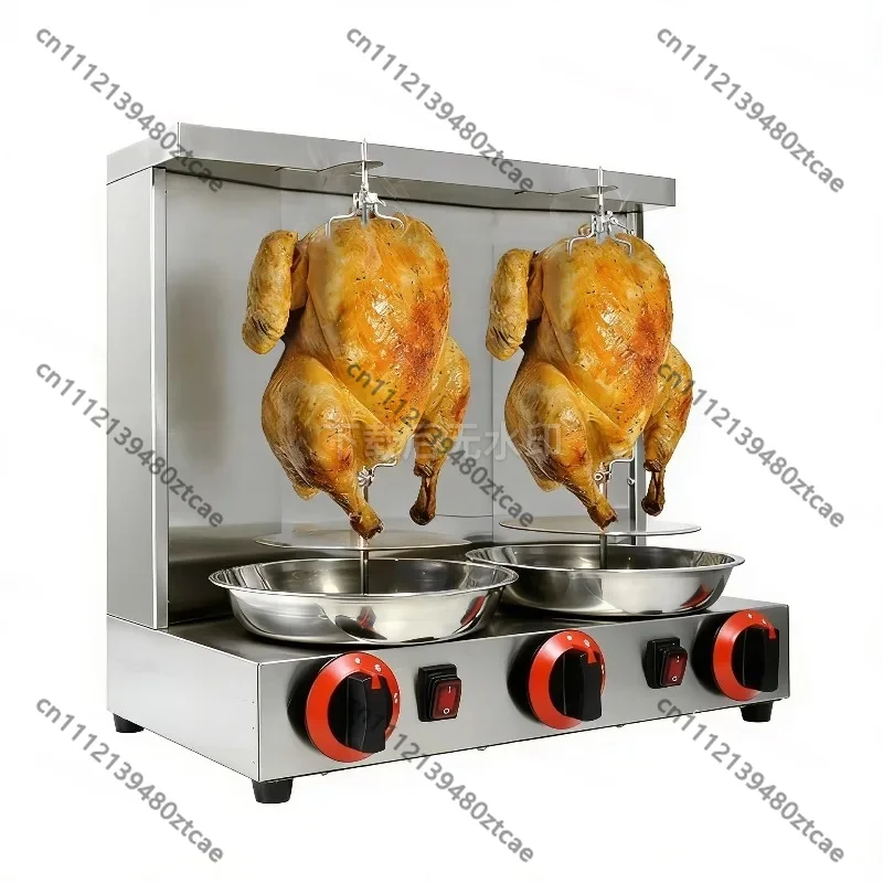Vertical Kebab Machine with Burner & Grill Professional Barbecue Equipment for Restaurants Shawarma Making
