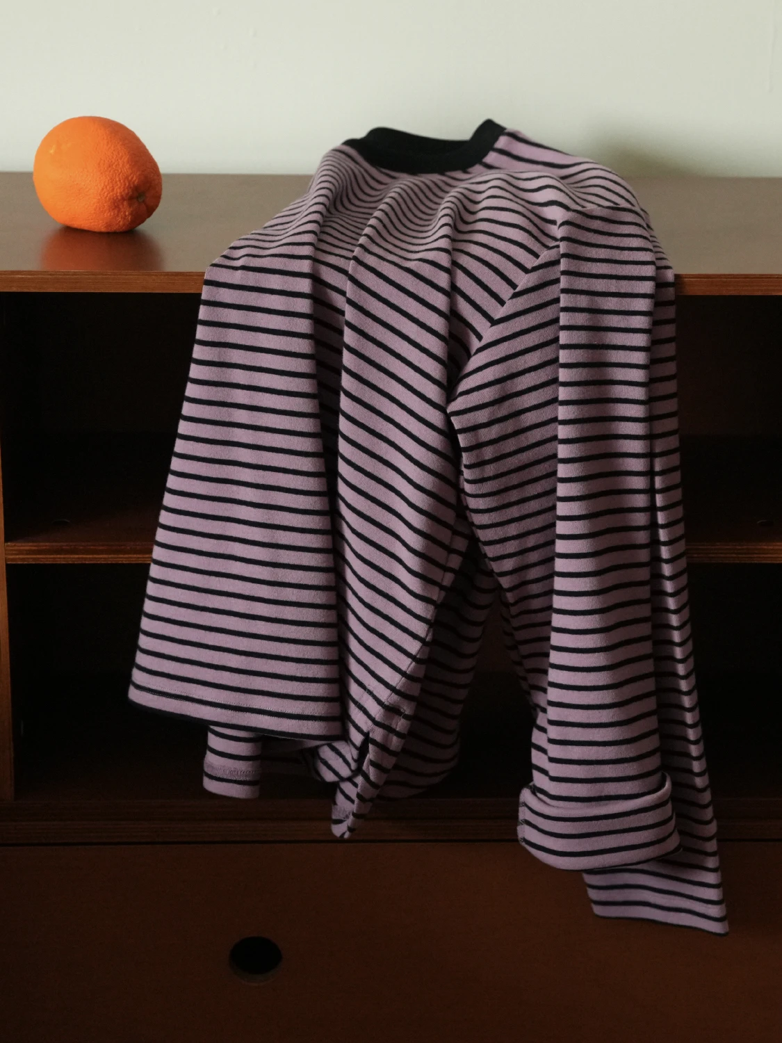 

Loose Fit Striped Long Sleeve round Neck T-Shirt Artistic Style Casual Commute Fashion Women's Premium Quality Cotton Tee