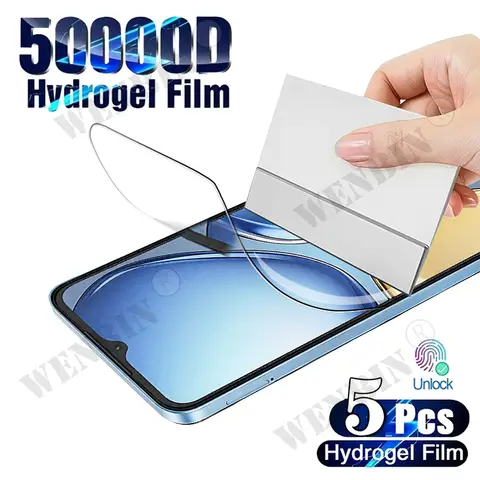 5 Pcs Full Cover Hydrogel Film For ITEL Zeno 20 10 A90 Super S26 Ultra S25 Ultra Full Cover Screen Protector