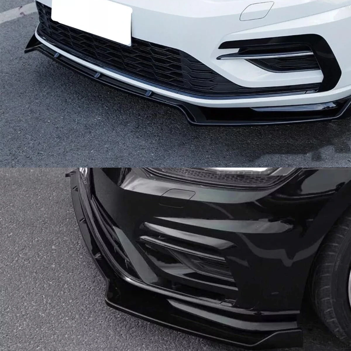 ماكستون نمط الجبهة حافة مصد السيارة لشركة فولكس فاجن جولف 7 7.5 GTI GTD 2013-2020 المصد الأمامي الفاصل الشفاه الناشر المفسد جسم السيارة ضبط عدة