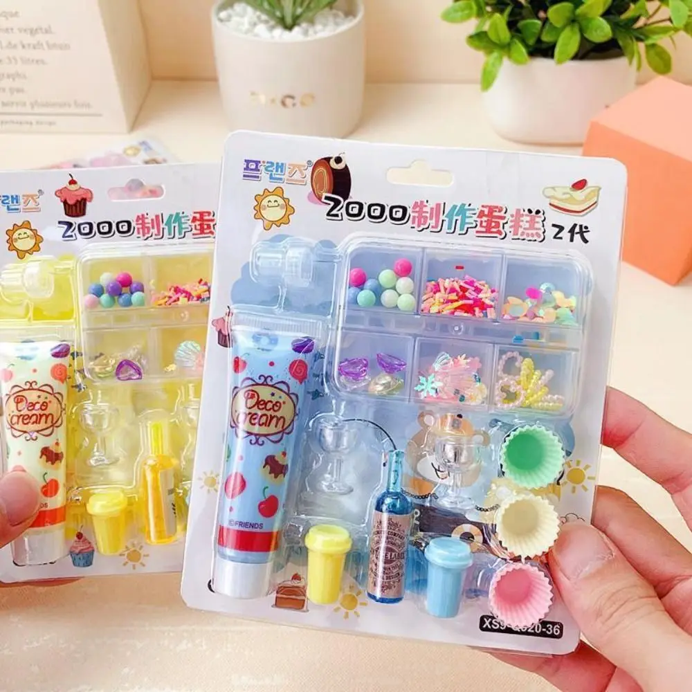 Toy Pretend Play Play House Toy Early Education Toy DIY Handmade Set Simulation Gel leisure Entertainment Simulation Cream Set