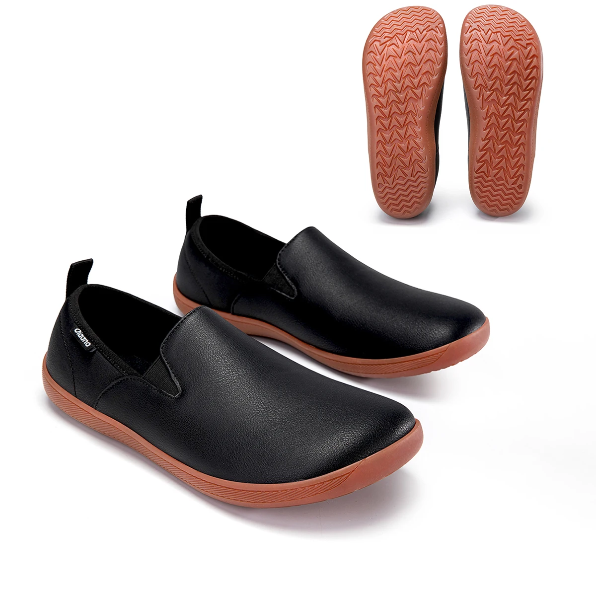 Areni One Shoes Mens Size 10.5 W Black Leather Hook Loop Comfort Casual Loafers Amazon.com | Abborora Men main image 4